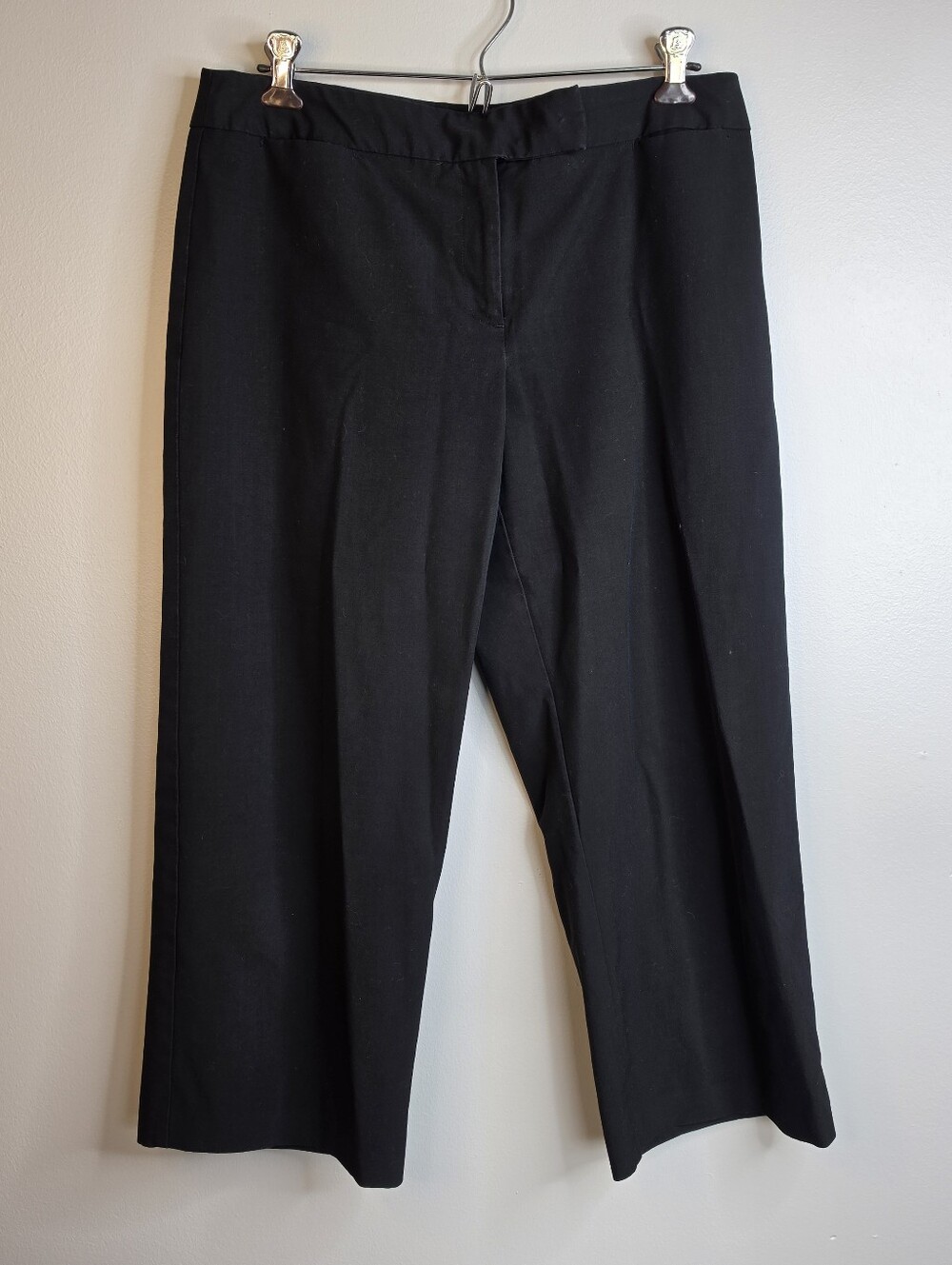 y2k 90s George black capri pants sz 12 (L)